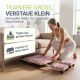 Skládací Pilates Reformer, 109 x 45 x 8 – 21 cm, růžový